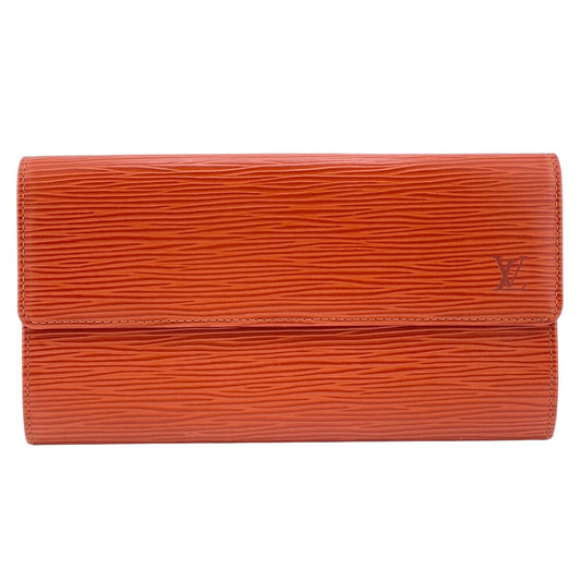 Louis Vuitton Long Wallet Portefeuille Epi Sara Kenya Brown