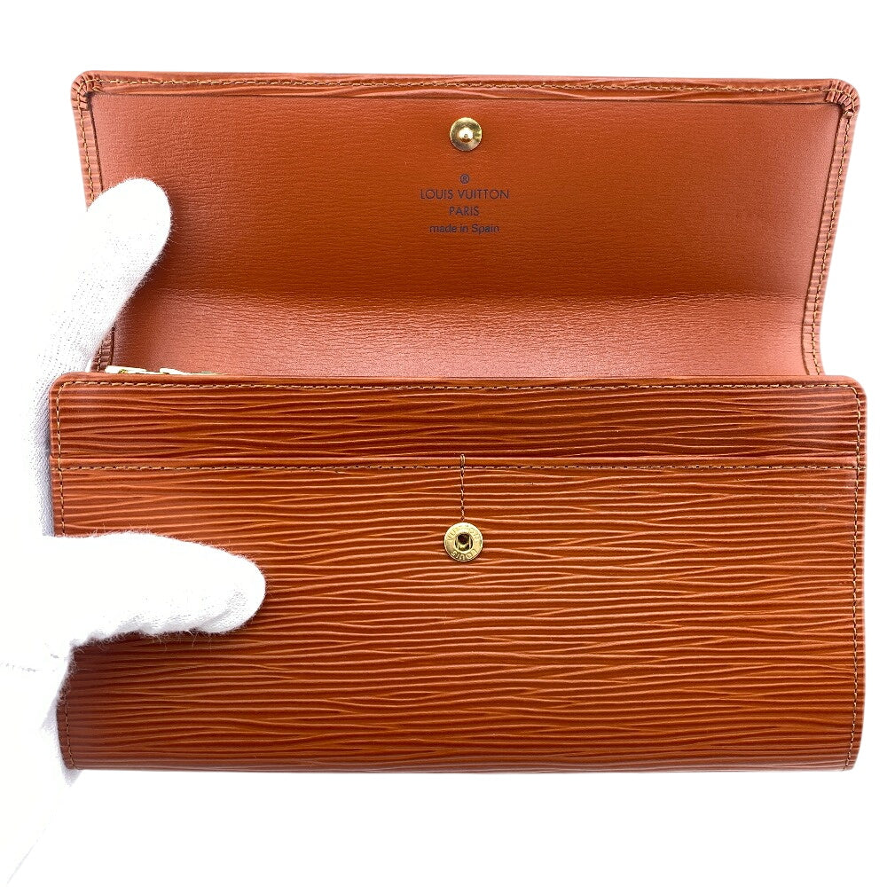 Louis Vuitton Long Wallet Portefeuille Epi Sara Kenya Brown