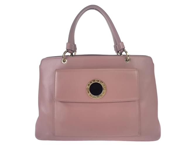 BVLGARI  Shoulder Bag Pink Gold Hardware leather