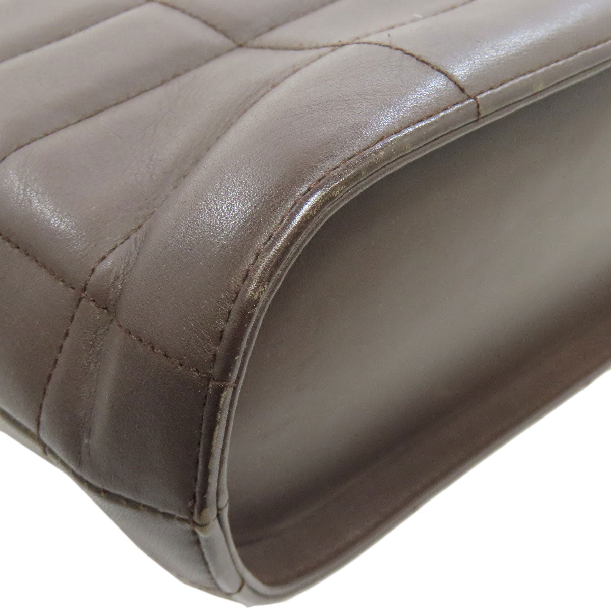 Chanel Chocolate Bar Brown Leather Handbag