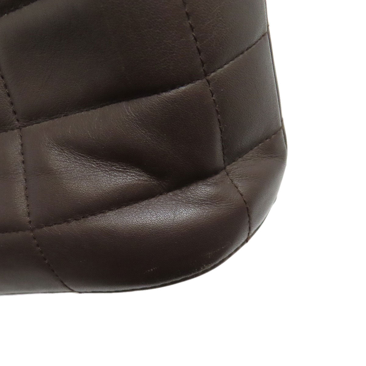 Chanel Chocolate Bar Brown Leather Handbag