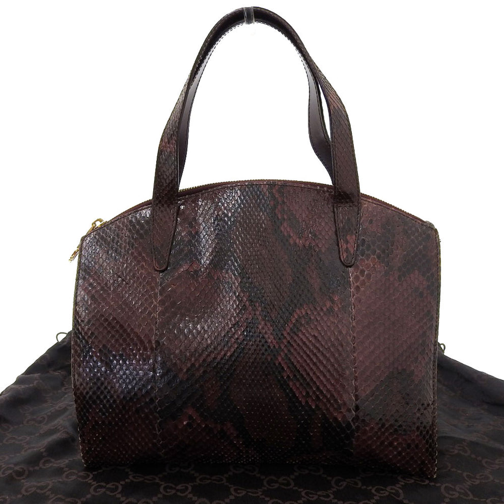Gucci Python Handbag Bordeaux Shoulder Bag